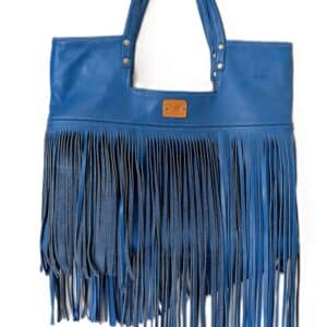 תיק כחול עם פרנזים