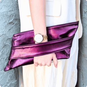 תיק קלאץ מקבילית סגול